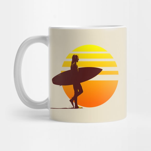 Surfer Girl Sunset by AKdesign